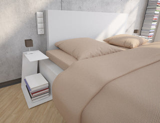 Design Beistelltisch "C-Table" in weiß