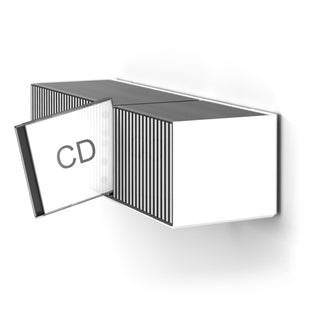 CD-Designregal in weiß für bis zu 48 CD´s