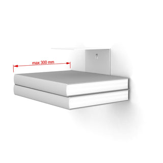 Unsichtbares Bücherregal 1er-Set gross in weiss