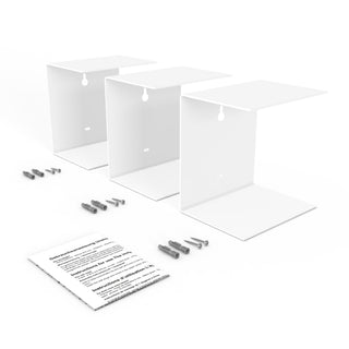 Unsichtbares Bücherregal 3er-Set klein in weiss