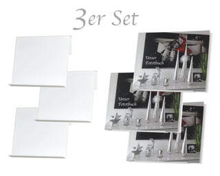 3 weiße Designer Buchregale aus Metall, ideal für Fotobücher, Kochbücher, Gästebücher und andere besondere Bücher