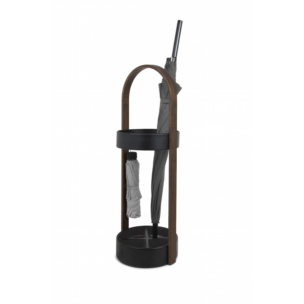 Bellwood Schirmständer von Umbra (Schwarz/Walnuss)